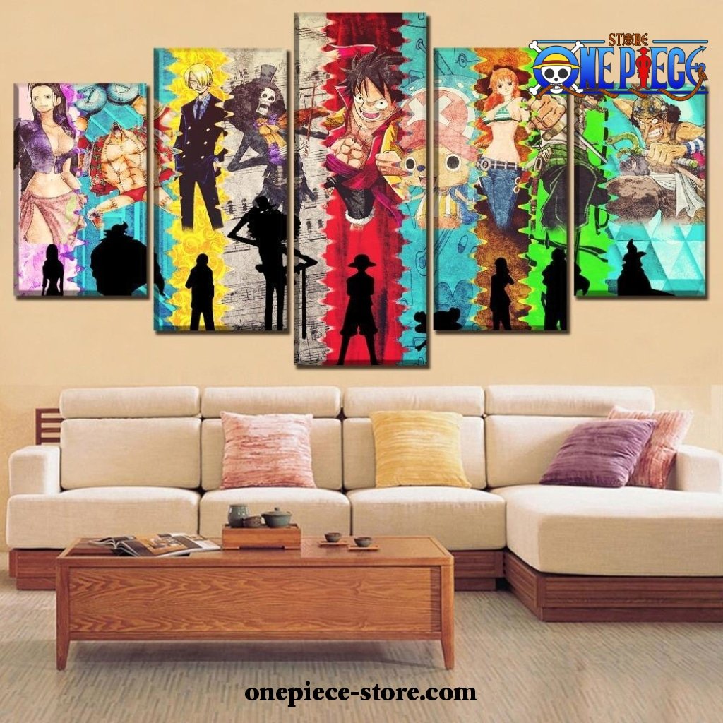 2021 style 5 pieces one piece canvas wall art 830 - One Piece Gifts