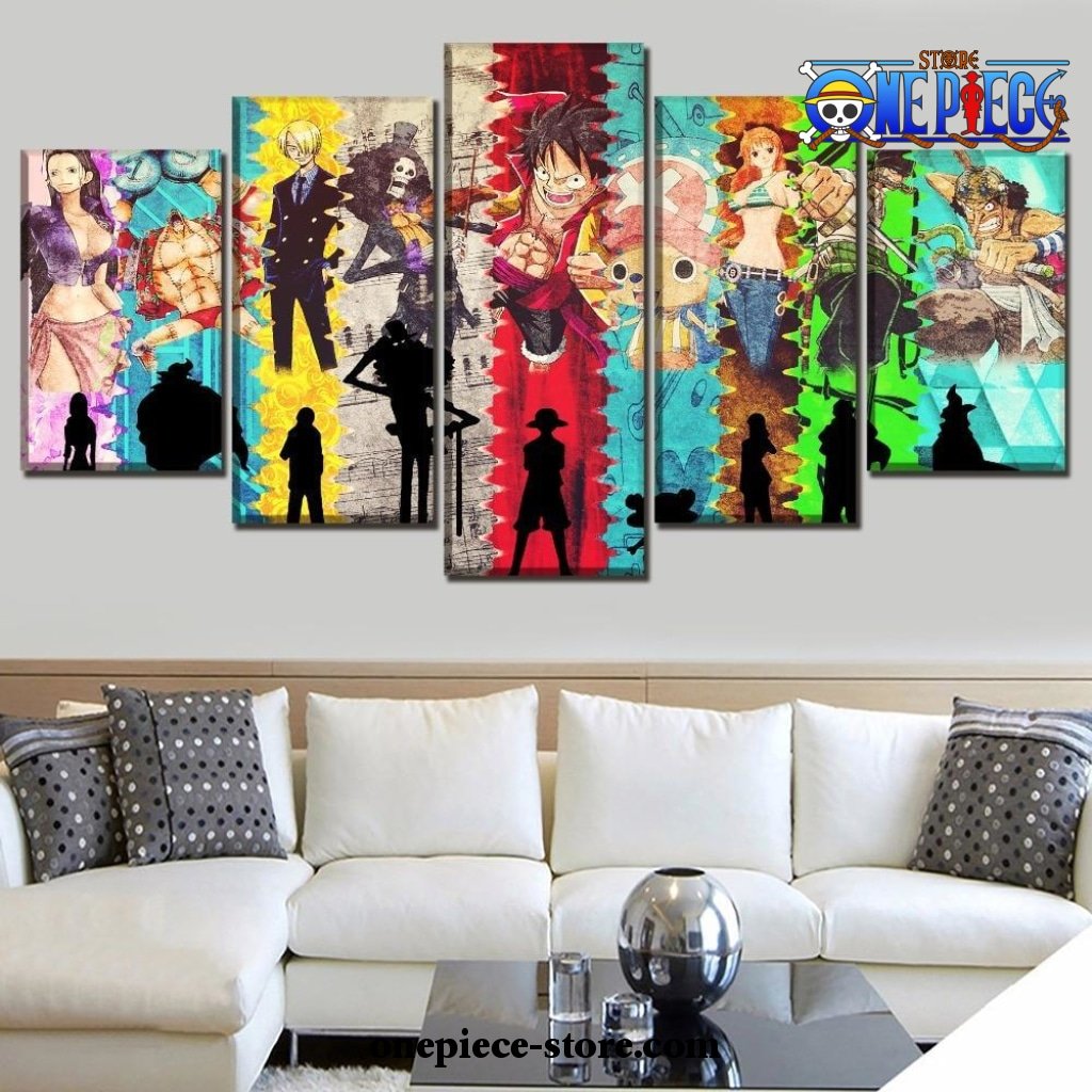2021 style 5 pieces one piece canvas wall art 911 - One Piece Gifts