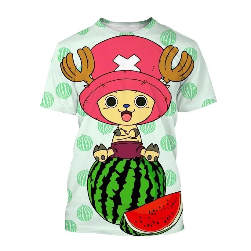 2023 Summer Hot Sale One Piece 3D Print T Shirt Japanese Anime Cute Cartoon Character Chopper 3 - One Piece Gifts