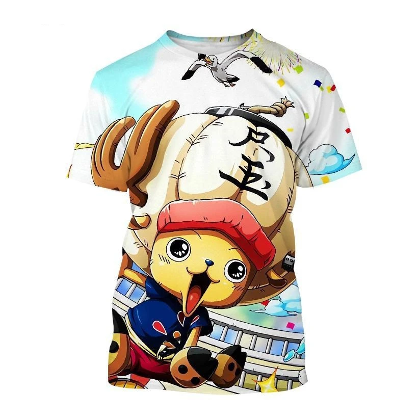 2023 Summer Hot Sale One Piece 3D Print T Shirt Japanese Anime Cute Cartoon Character Chopper 7 - One Piece Gifts