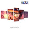 5 pieces handsome one piece portgas d ace canvas wall art 608 - One Piece Gifts
