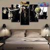 5 pieces one piece black team canvas wall art 476 - One Piece Gifts