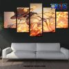5 pieces one piece portgas d ace canvas wall art 851 - One Piece Gifts