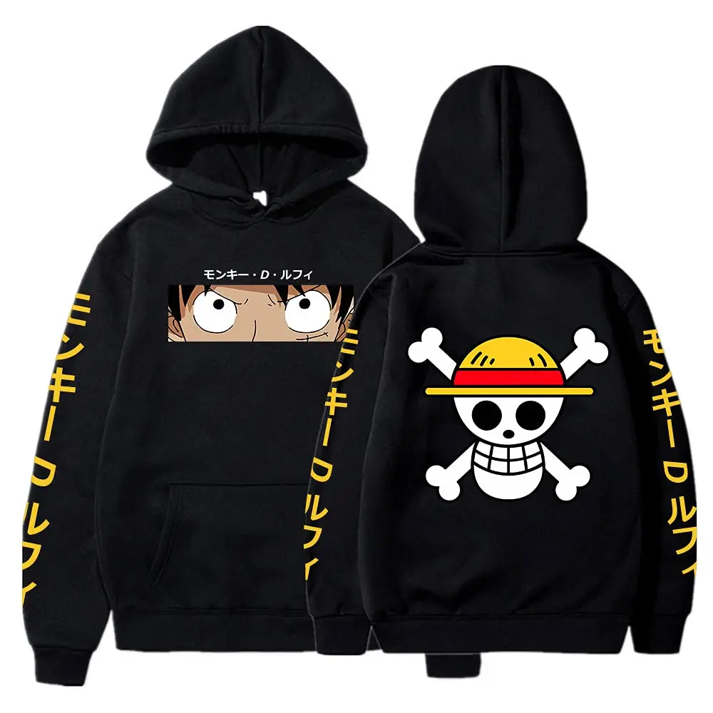 Anime Hoodie Luffy D Monkey Sweatshirts Cozy Tops Sudadera Felpa Moletom - One Piece Gifts