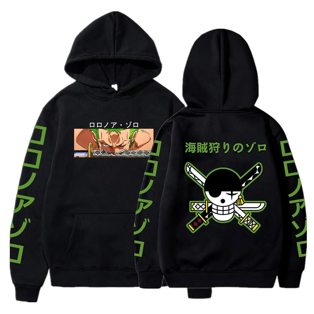 Anime Hoodie Zoro Roronoa Sweatshirts Cozy Tops Sudadera Felpa Moletom - One Piece Gifts
