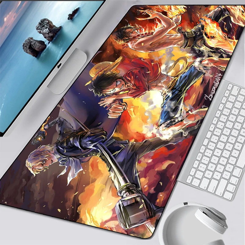 Anime One Piece Gaming Mouse Pads Mouse Pad Gamer Carpet Notbook Computer Mousepad Gamer Keyboard Mouse 13 - One Piece Gifts