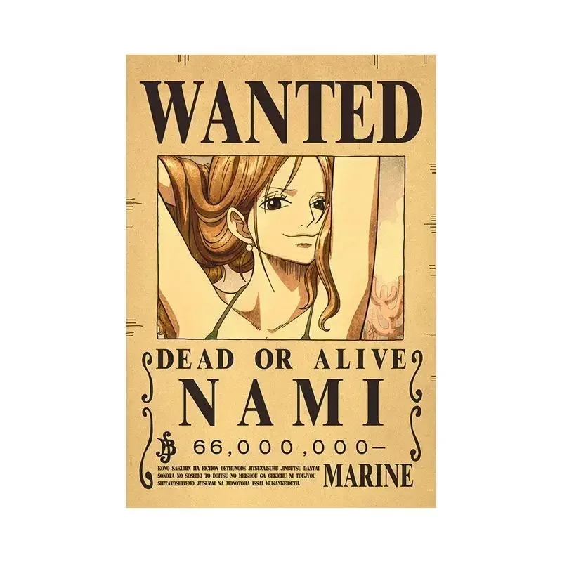 Anime One Piece Luffy 3 Billion Bounty Wanted Posters Four Emperors Kid Action Figures Vintage Wall 16 - One Piece Gifts