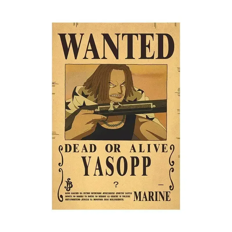 Anime One Piece Luffy 3 Billion Bounty Wanted Posters Four Emperors Kid Action Figures Vintage Wall 22 - One Piece Gifts