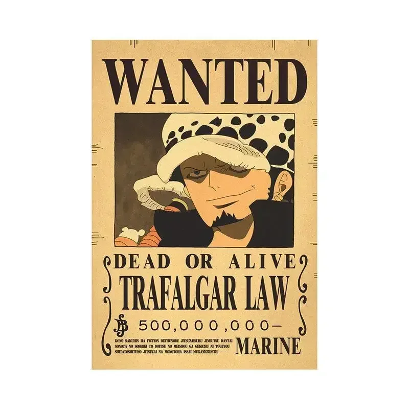 Anime One Piece Luffy 3 Billion Bounty Wanted Posters Four Emperors Kid Action Figures Vintage Wall 3 - One Piece Gifts