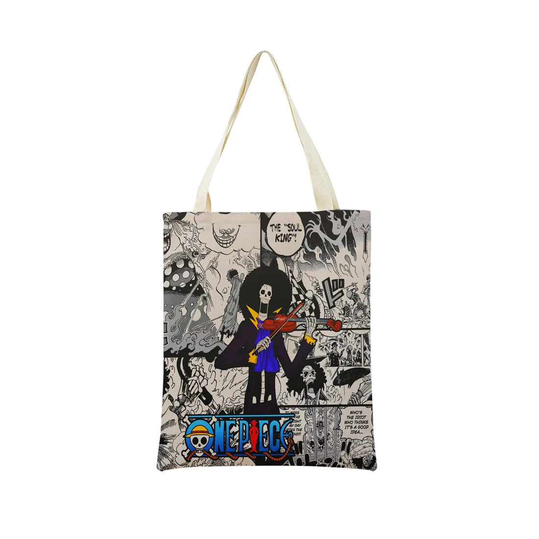 Anime One Piece Pattern Market Eco Shopping Bag Double Side Print Design Foldable Women Handbag Portable 13 - One Piece Gifts
