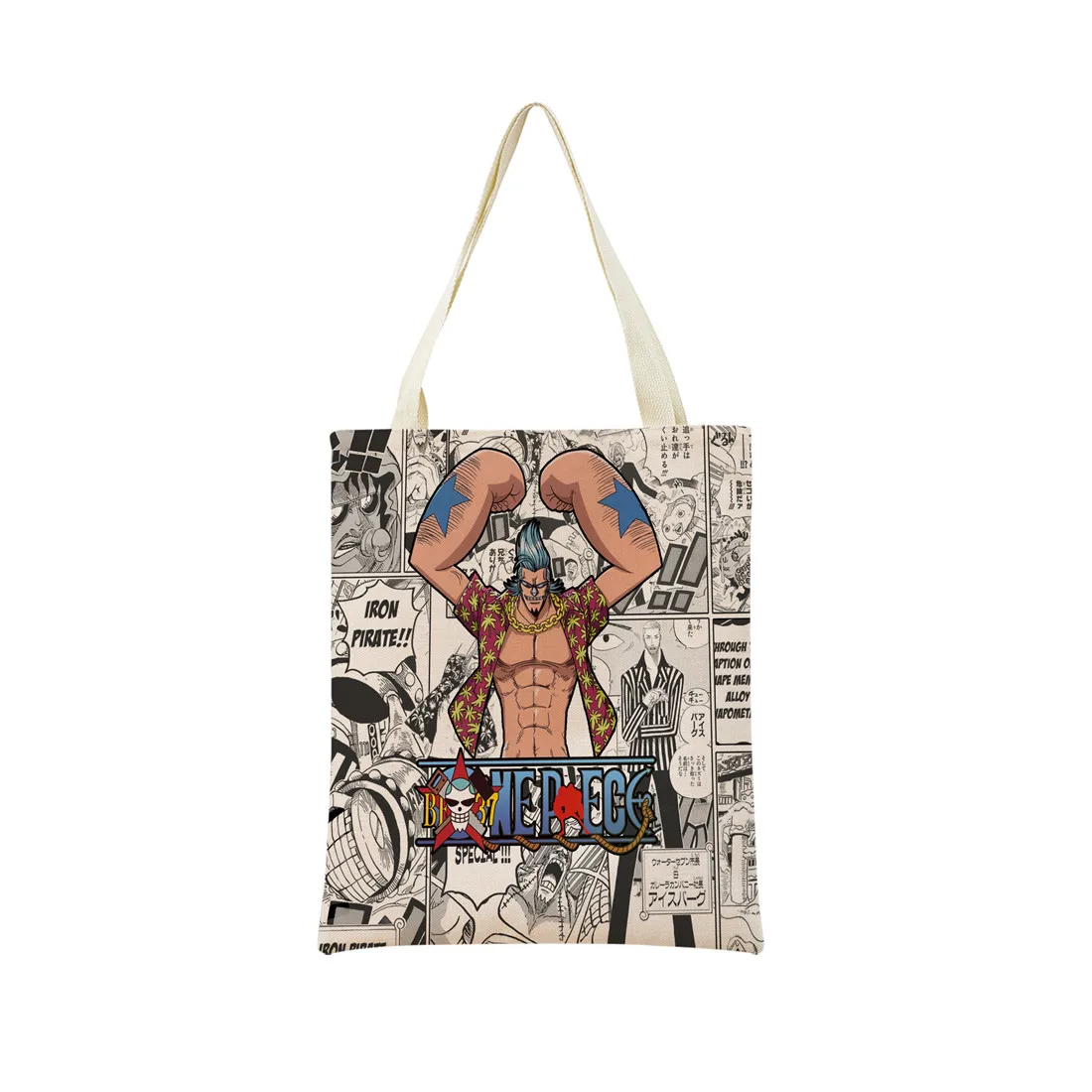 Anime One Piece Pattern Market Eco Shopping Bag Double Side Print Design Foldable Women Handbag Portable 17 - One Piece Gifts
