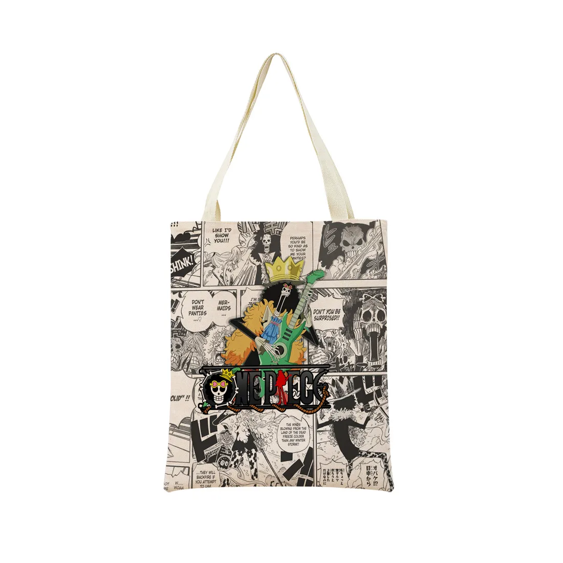 Anime One Piece Pattern Market Eco Shopping Bag Double Side Print Design Foldable Women Handbag Portable 22 - One Piece Gifts