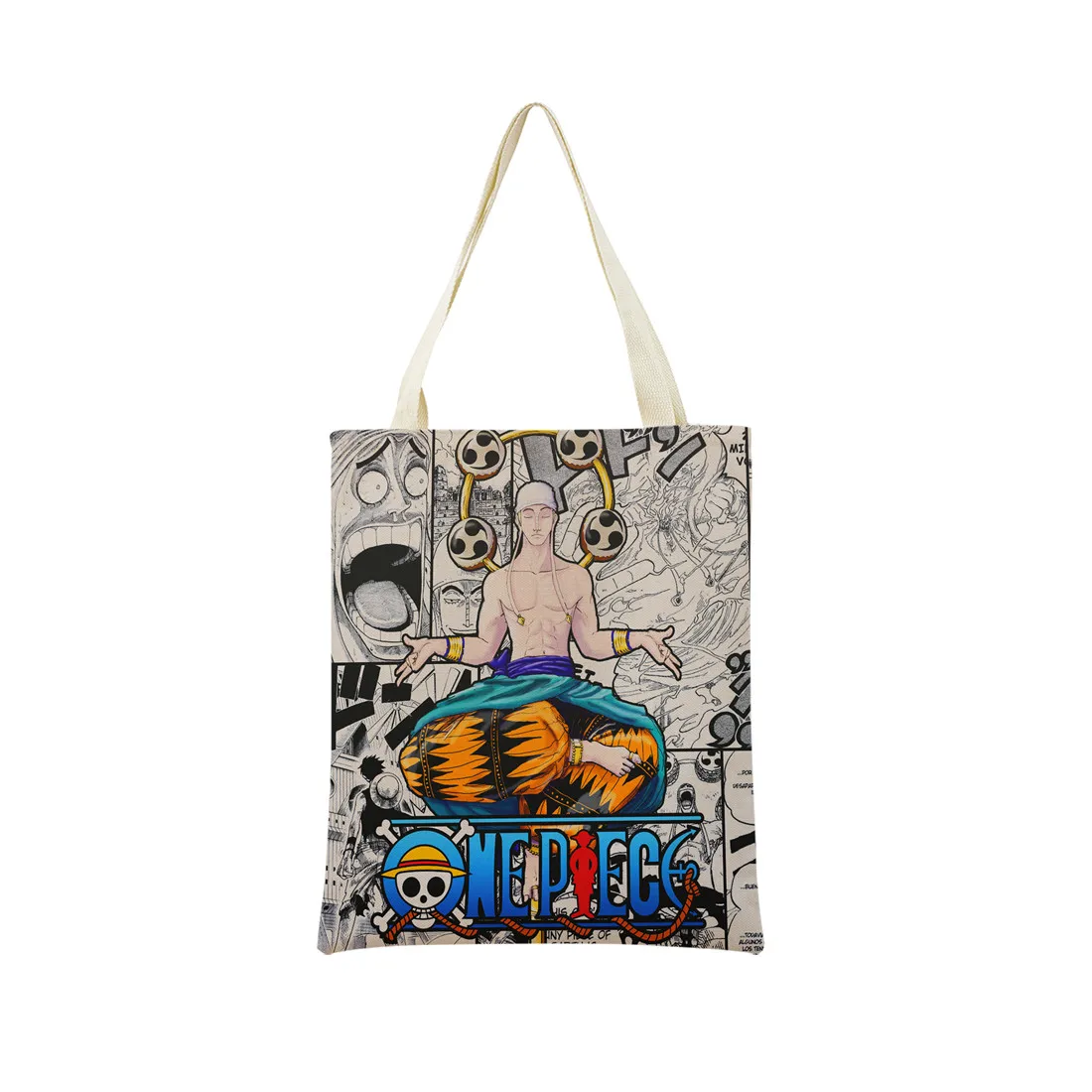 Anime One Piece Pattern Market Eco Shopping Bag Double Side Print Design Foldable Women Handbag Portable 8 - One Piece Gifts