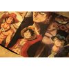 Anime One Piece Three Brothers White Beard Red Hair Dragon Kraft paper vintage poster bar cafe 5 - One Piece Gifts