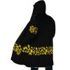 Black Trafalgar Law One Piece AOP Hooded Cloak Coat SIDE Mockup - One Piece Gifts