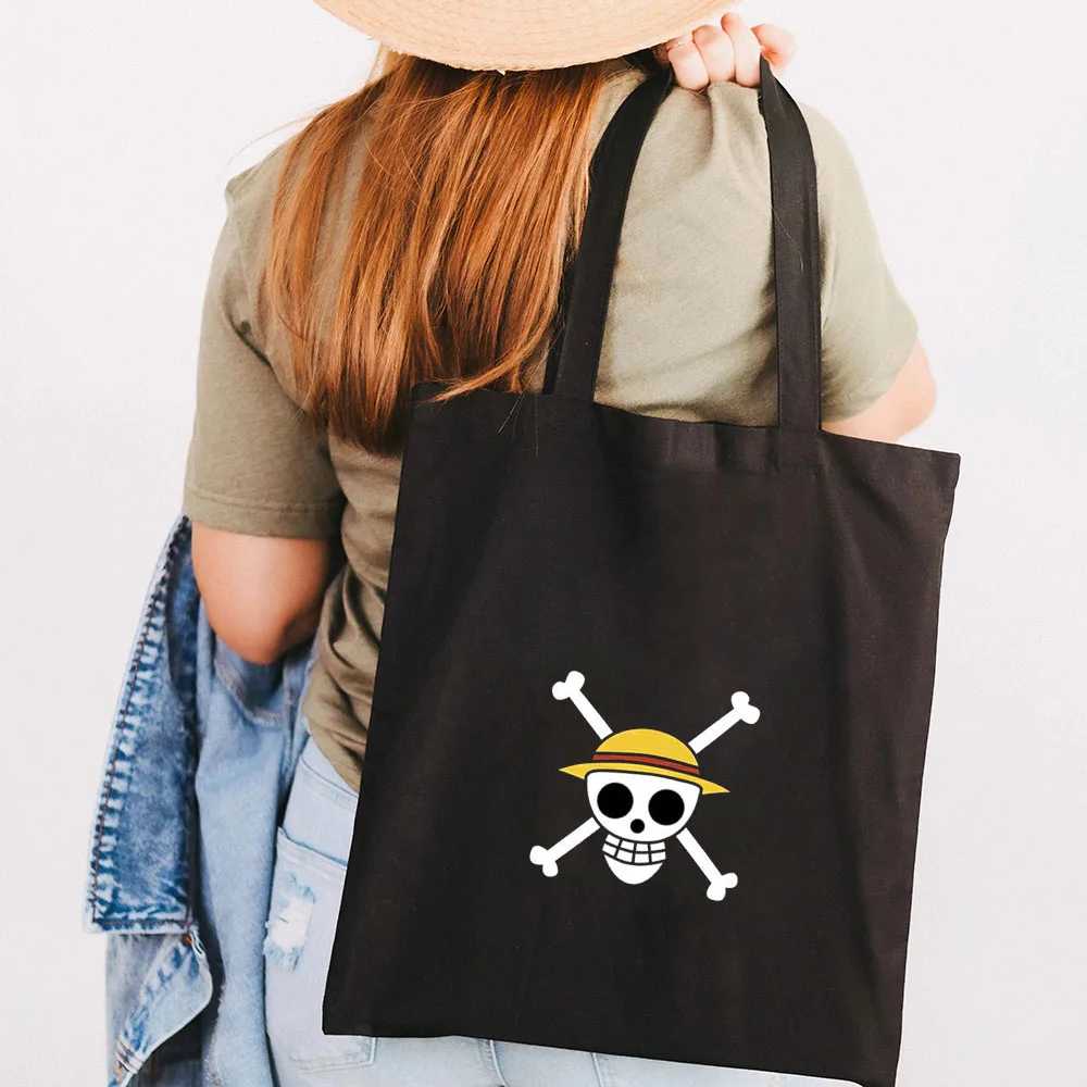 Cute Anime Monkey D Luffy Roronoa Zoro One Piece Women Canvas Shoulder Bag Handbag Tote Eco 11 - One Piece Gifts