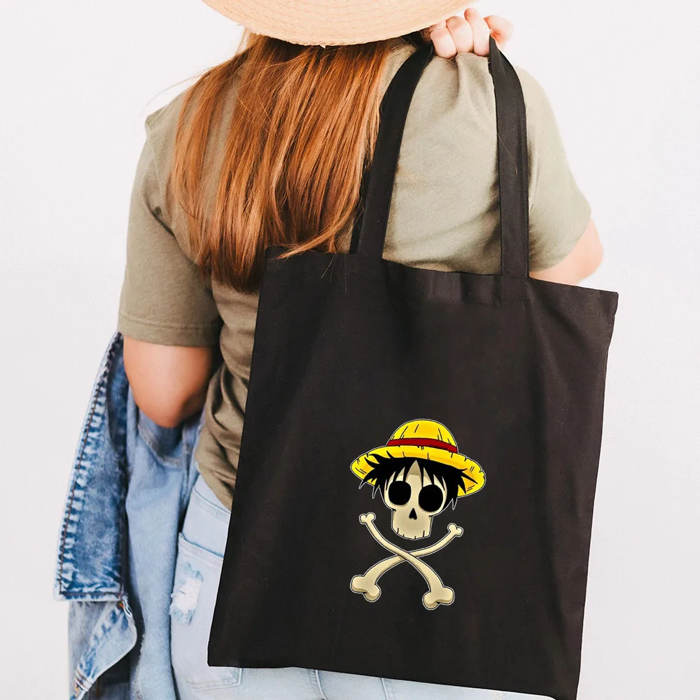 Cute Anime Monkey D Luffy Roronoa Zoro One Piece Women Canvas Shoulder Bag Handbag Tote Eco 18 - One Piece Gifts
