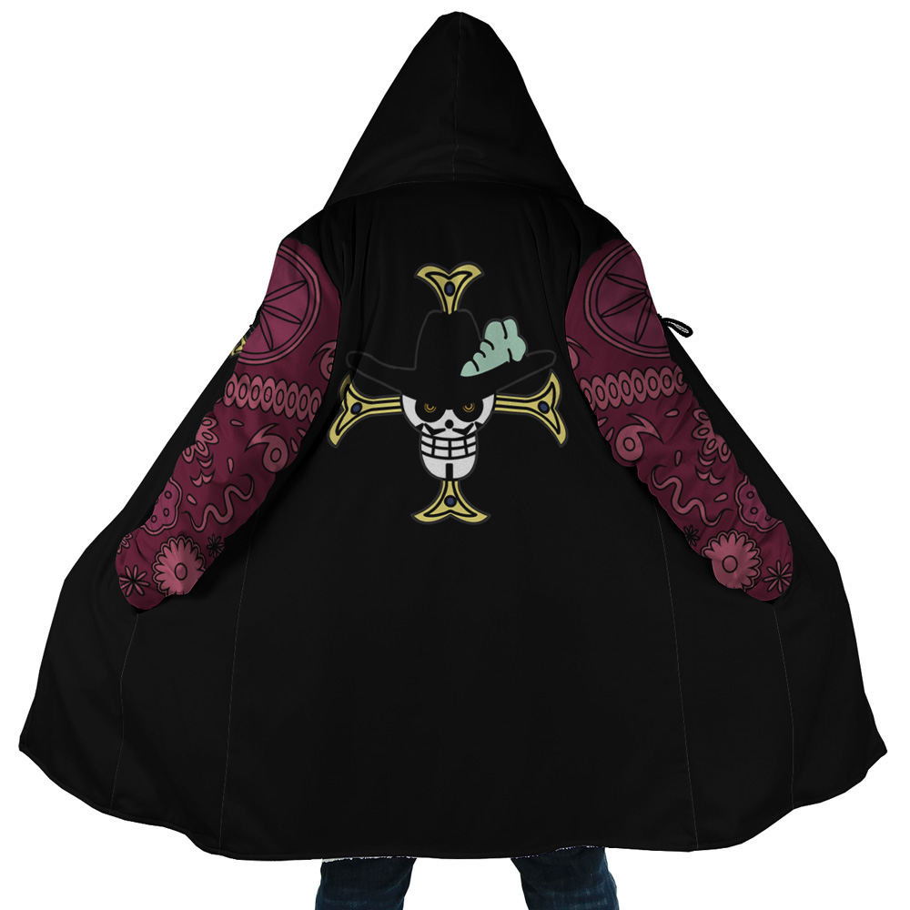 Dracule Mihawk One Piece AOP Hooded Cloak Coat MAIN Mockup - One Piece Gifts