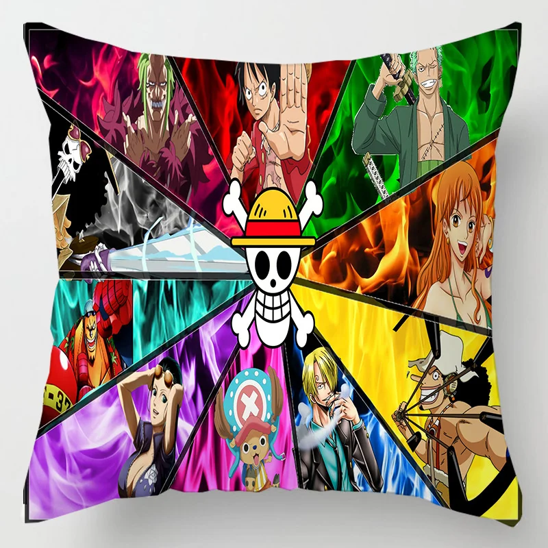 Hot Anime One Piece Figure Toys Roronoa Zoro Tony Chopper Nami Printed Pillows Cover Birthday Party 11 - One Piece Gifts