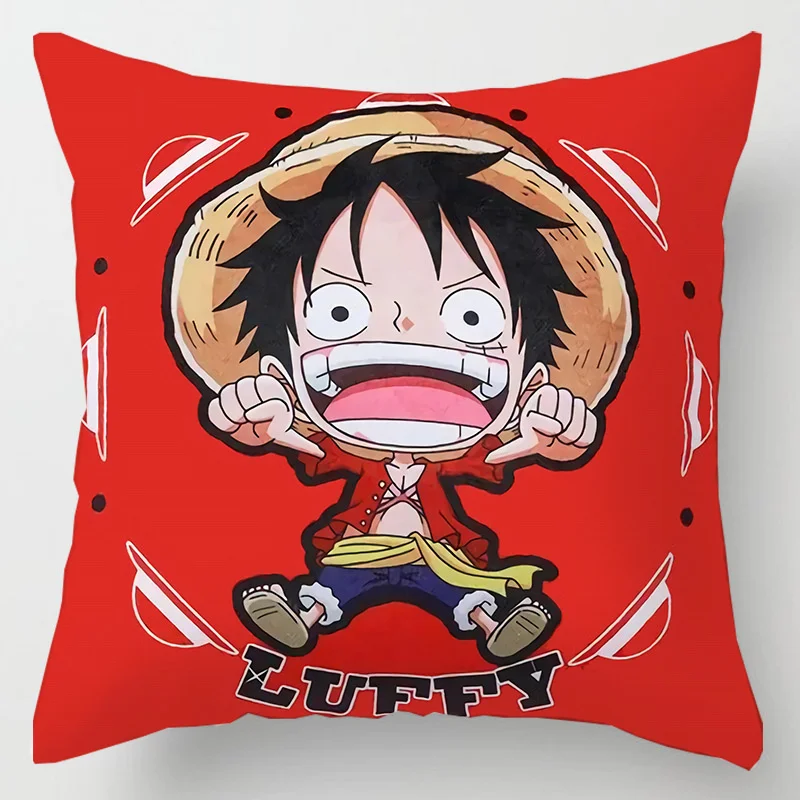 Hot Anime One Piece Figure Toys Roronoa Zoro Tony Chopper Nami Printed Pillows Cover Birthday Party 12 - One Piece Gifts