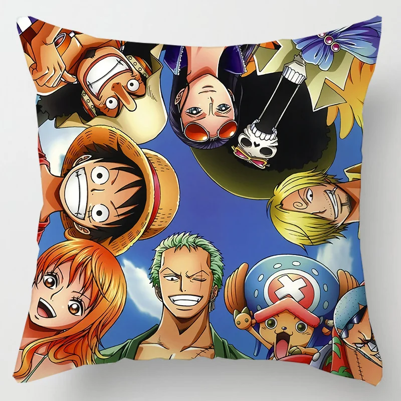 Hot Anime One Piece Figure Toys Roronoa Zoro Tony Chopper Nami Printed Pillows Cover Birthday Party 18 - One Piece Gifts