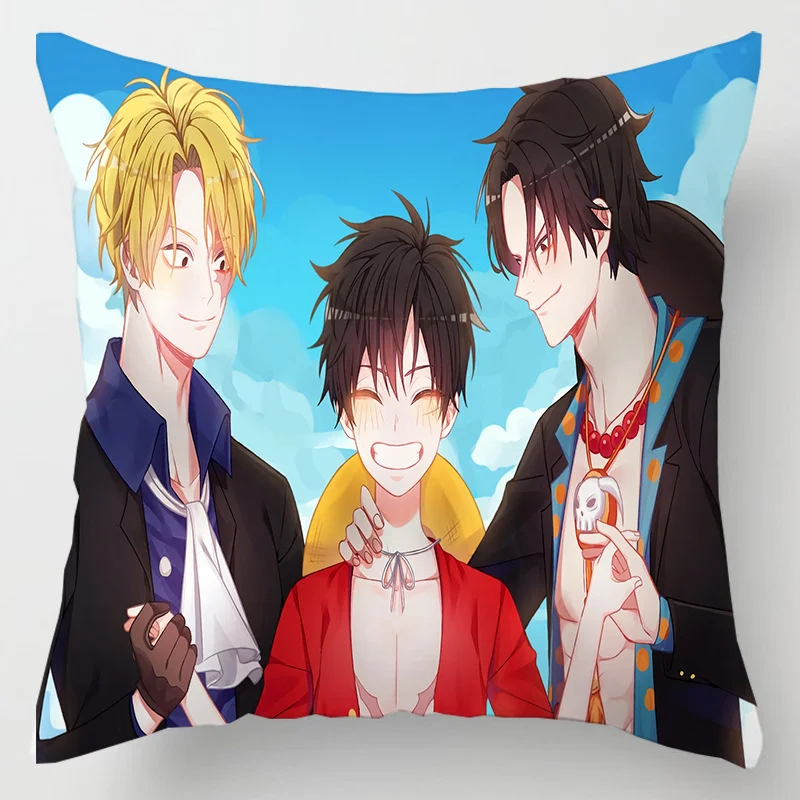 Hot Anime One Piece Figure Toys Roronoa Zoro Tony Chopper Nami Printed Pillows Cover Birthday Party 7 - One Piece Gifts