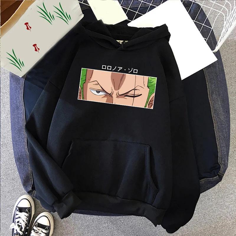 Hot Roronoa Zoro Eyes Printed Hoodies New Unisex ONE PIECE Anime Hoody Cloth Harajuku Streetwear Cool 2 - One Piece Gifts