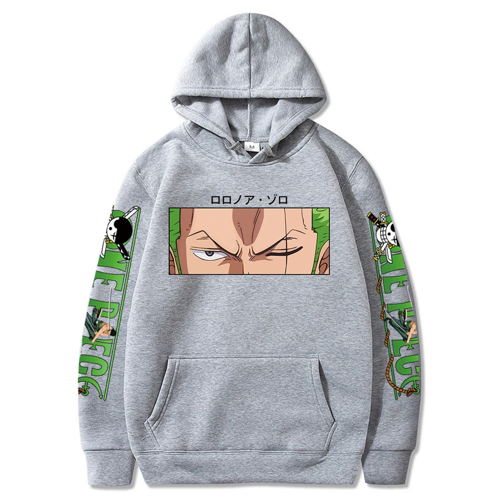 Hot Roronoa Zoro Print Hoodies Men Women One Piece Anime Sweatshirts Hoodie Pockets Streetwear Clothes Harajuku 2 - One Piece Gifts