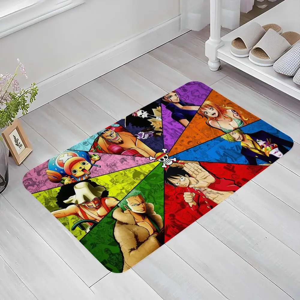 Japan Anime O Ones Pieces Room Mats Anti slip Absorb Water Long Strip Cushion Bedroon Mat 1 - One Piece Gifts