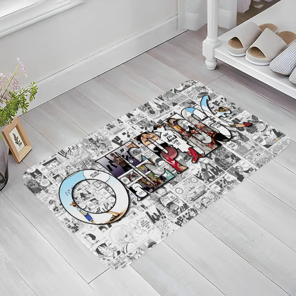 Japan Anime O Ones Pieces Room Mats Anti slip Absorb Water Long Strip Cushion Bedroon Mat 6 - One Piece Gifts