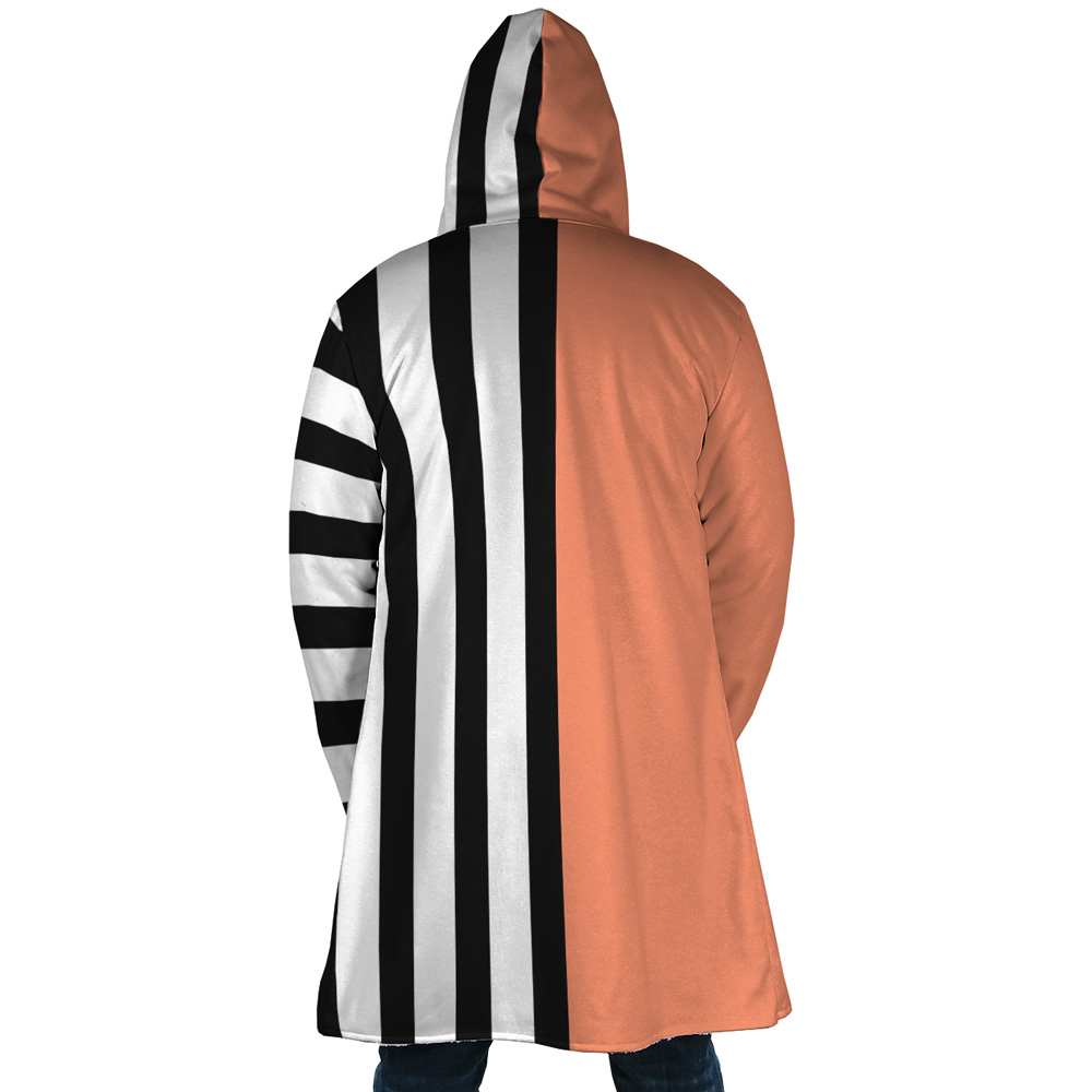 Kinemon One Piece AOP Hooded Cloak Coat BACK Mockup - One Piece Gifts