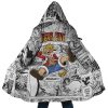 Luffy Gear 5 Comic Panels OP AOP Hooded Cloak Coat MAIN Mockup - One Piece Gifts