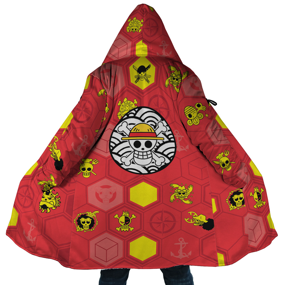 Mugiwara Pirates One Piece AOP Hooded Cloak Coat MAIN Mockup - One Piece Gifts
