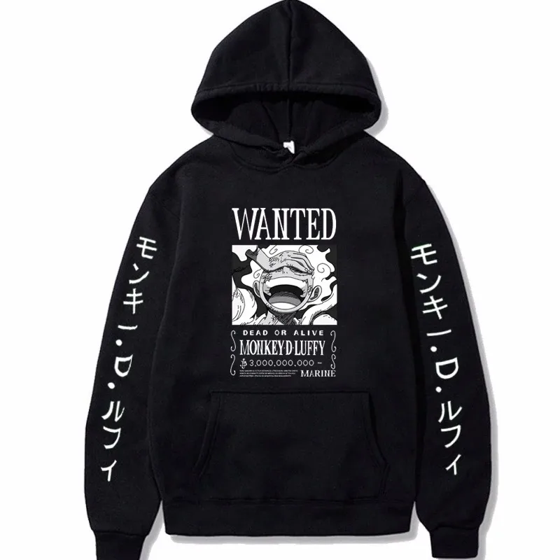 Newest Anime One Piece Hoodies Gear 5 Luffy Sun God Hooded Pullover Hot Harajuku Printed Sweatshirts - One Piece Gifts