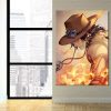 One Piece Ace Burning Flame Orange Portrait 1pc Canvas Print 2 - One Piece Gifts