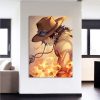 One Piece Ace Burning Flame Orange Portrait 1pc Canvas Print 3 - One Piece Gifts