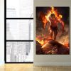 One Piece Angry Realistic Ace Fire Fist Revenge 1pc Wall Art 2 - One Piece Gifts