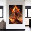 One Piece Angry Realistic Ace Fire Fist Revenge 1pc Wall Art 3 - One Piece Gifts