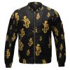 One Piece Belly Monetary Symbol Pattern Bomber Jacket Front - One Piece Gifts