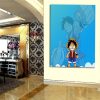 One Piece Chibi And Adult Straw Hat Luffy Blue 1pc Wall Art 3 - One Piece Gifts