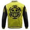 One Piece Heart Pirates Symbol Yellow Black Varsity Jacket Back - One Piece Gifts