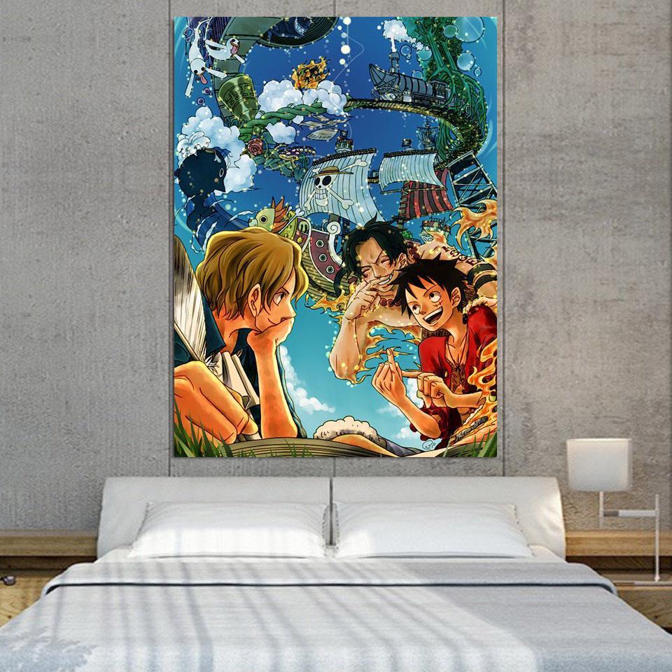 One Piece Luffy Ace Sabo Brotherhood Friendship 1pc Wall Art 1 - One Piece Gifts