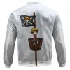 One Piece Luffy Cartoon Art Straw Hat Logo Bomber Jacket Back - One Piece Gifts
