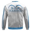 One Piece Marine Uniform Cosplay White Bomber Jacket Back - One Piece Gifts