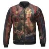 One Piece Nami And Usopp Awesome Fan Art Bomber Jacket Front - One Piece Gifts