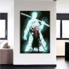 One Piece Roronoa Zoro Swordsman Silhouette 1pc Canvas Print 2 - One Piece Gifts