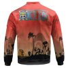 One Piece Straw Hat Pirates Silhouette Red Bomber Jacket Back - One Piece Gifts