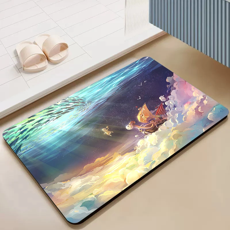 One Pieces Diatom Ooze Kitchen and Home Items Door Mat Welcome Deal Custom Rugs Entrance Carpet 9 - One Piece Gifts