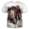 Pirate King Tee Shirt For Male One Piece T shirt Mens Cotton Tshirt Luffy Straw Hat - One Piece Gifts