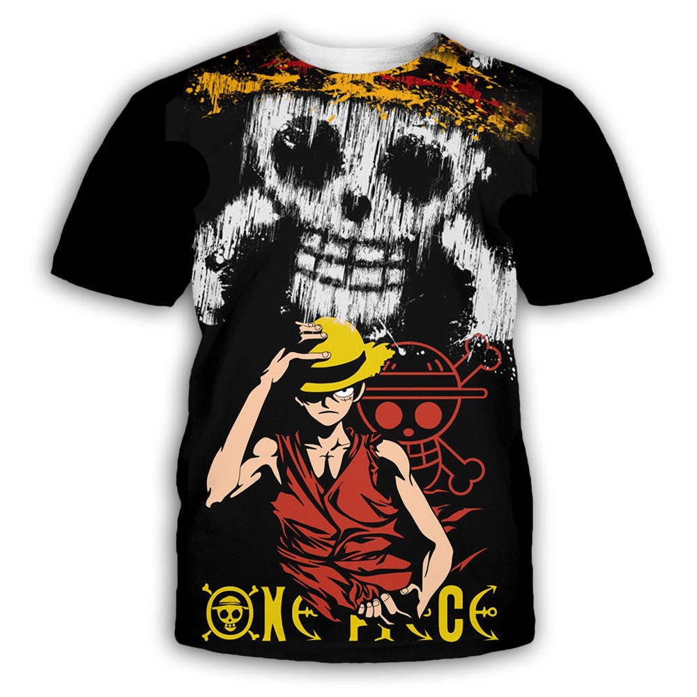 Summer Hot 3d Printing T shirt for Men and Kids Interesting Anime One piece Luffy Pattern - One Piece Gifts
